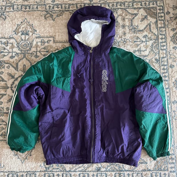 아디다스 올드스쿨 바람막이 누빔점퍼