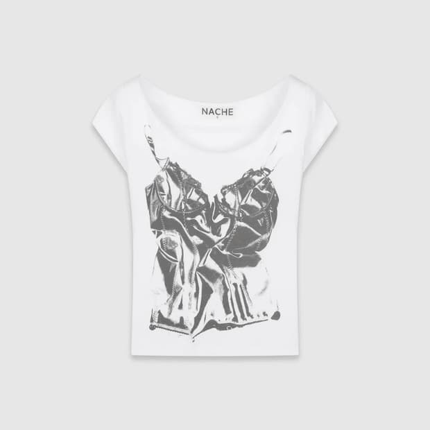 SLIP X-RAY PRINTED T-SHIRT IVORY