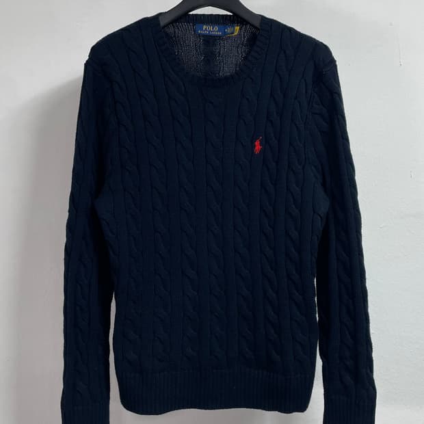 폴로 랄프로렌 다크네이비 케이블 니트 (on.34)  