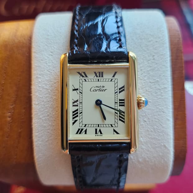 까르띠에 탱크머스트 라지 빈티지 쿼츠