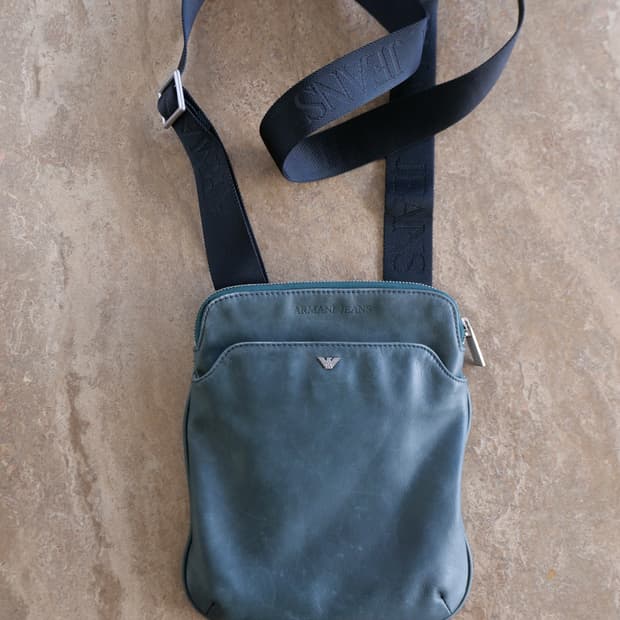 Armani jean leather bag
