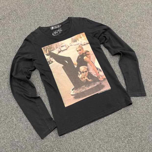 S) 히스테릭 글래머 빈티지 앤디워홀 이디 세이지록 포토 프린팅 롱슬리브