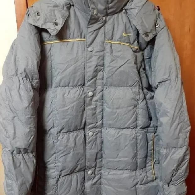 00s 나이키 올드스쿨 오리털 패딩 그레이 M 95