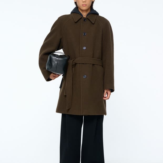 아모멘토  Raglan Coat, Brown M