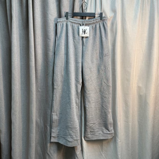 [L/새상품] 우알롱 wooalong 와이드 헤비 스웻 팬츠