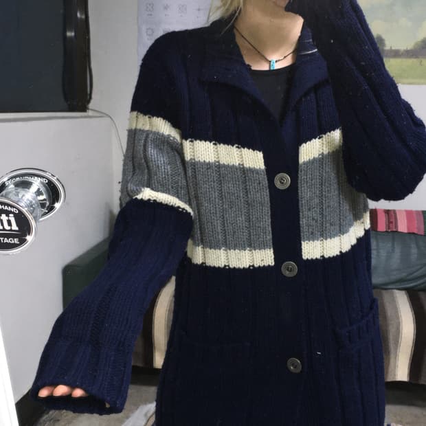 투티/0197 리바이스 울 니트 가디건