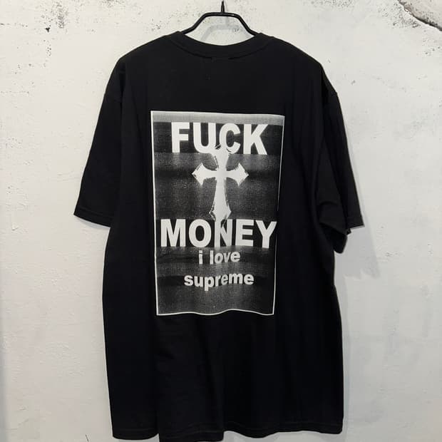 슈프림 퍽 머니 티셔츠 블랙 - 24FW