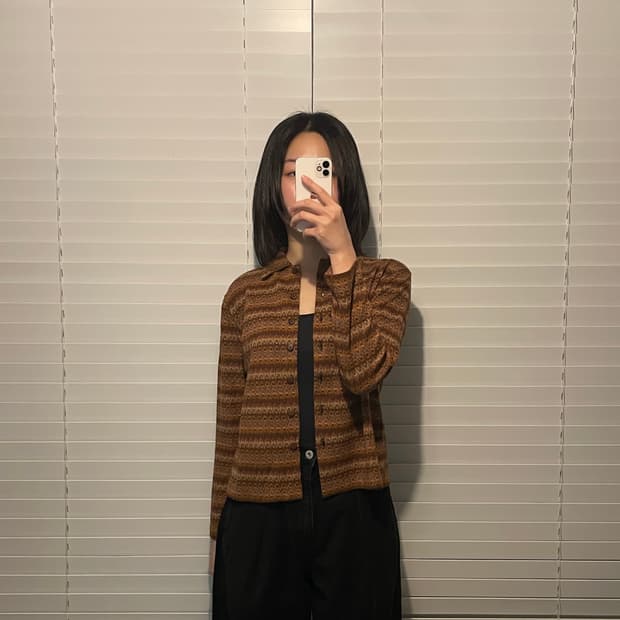 미쏘니 그라데이션 케이블 니트