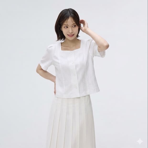 MIXXO(미쏘) 스퀘어넥 블라우스
