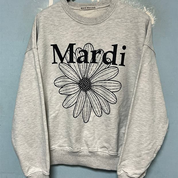 마르디 메크르디 여자 맨투맨 프리 캐주얼 오버핏 최대L