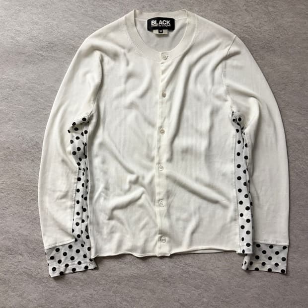 꼼데가르송 도트 가디건