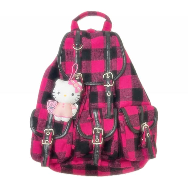 핫핑크 체크 모리걸 백팩 💕