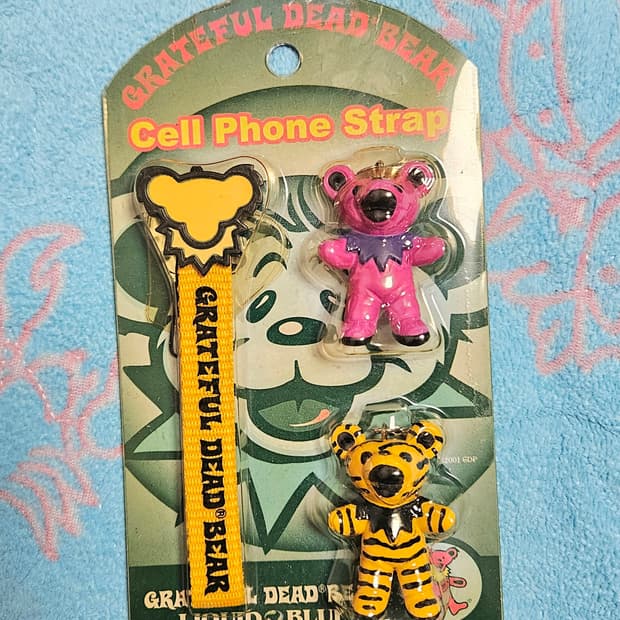 빈티지 그레이트풀 데드 댄싱베어 고전 스트랩 키링