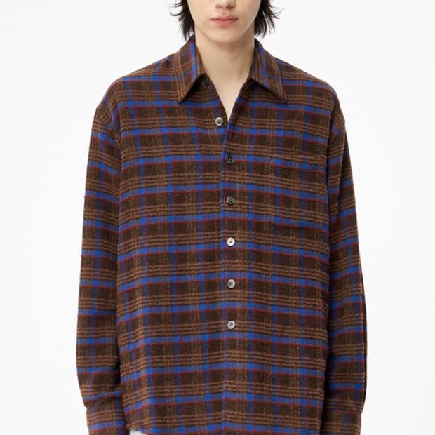 아워레가시 어보브 셔츠 브라운 판코우 체크