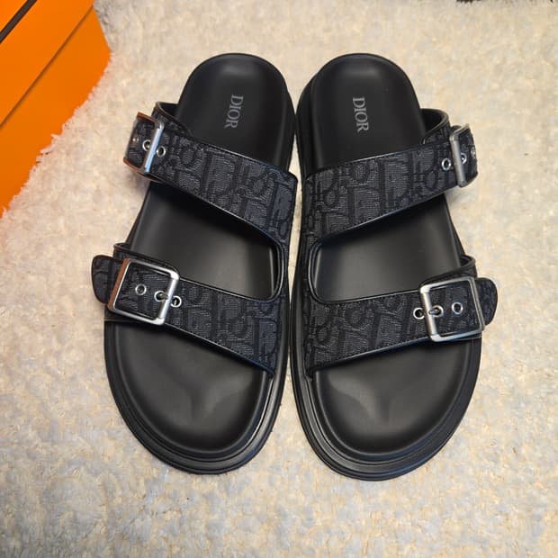 디올 DIOR 오블리크 아쿠아 샌들 블랙 43 (265~270)
