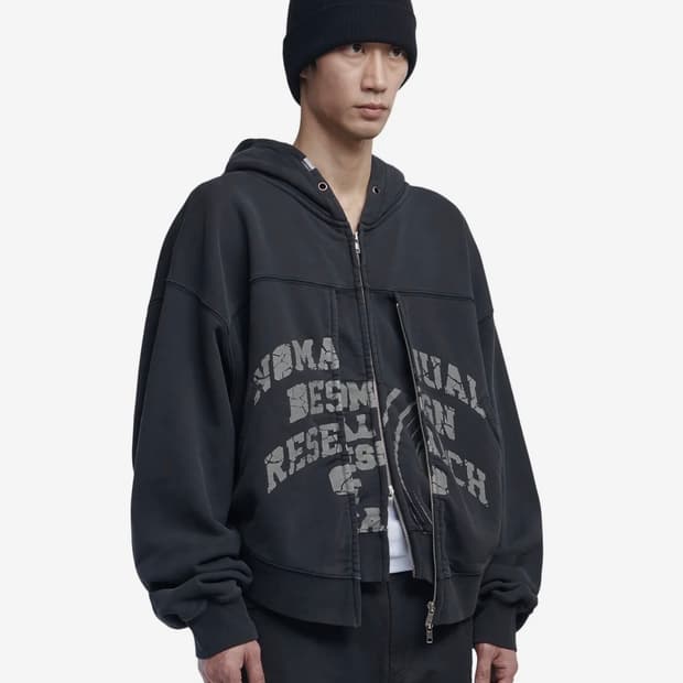 노매뉴얼 OVERDYED D.F.L HOODED ZIP-UP / m
