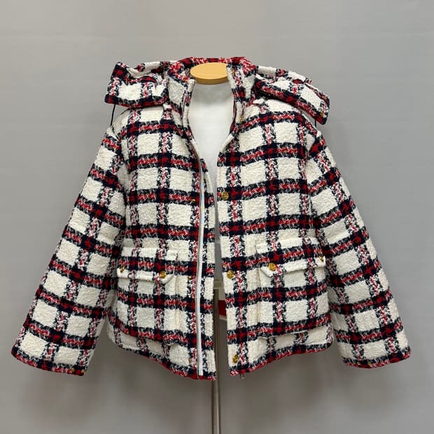 구찌 체크 트위드 패딩 ( 여성 오버핏 ) 