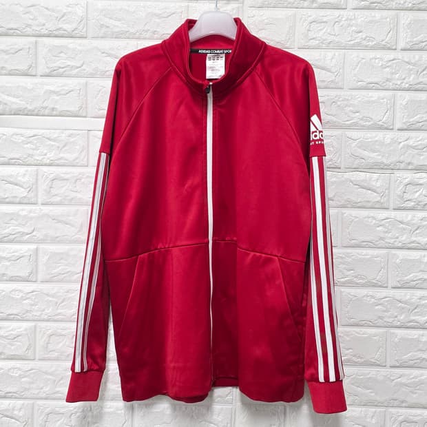 택포) 아디다스 빨간색 트랙탑 져지 S
