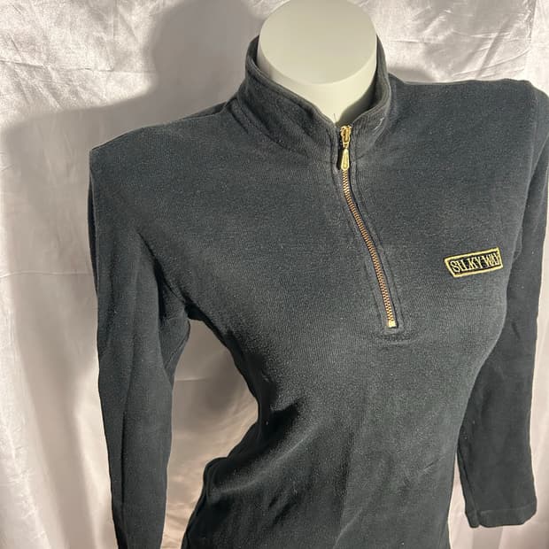 y2k slim half zip-up