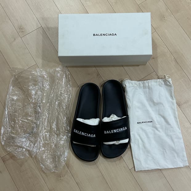 풀박스) 발렌시아가 슬리퍼 블랙 280 사이즈 (EU 44)