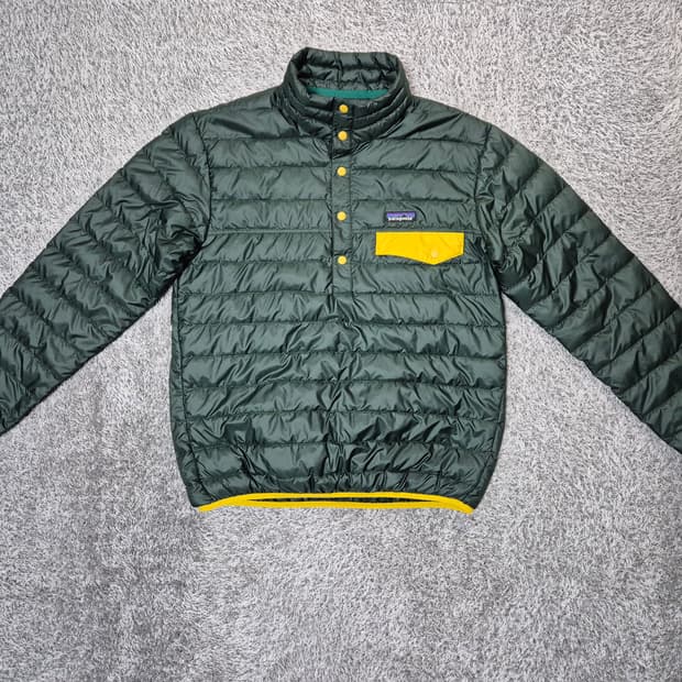 파타고니아 남성 덕다운 다운스냅 풀오버 S