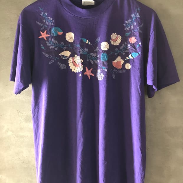 싱글스티치 90s 빈티지 마린프린팅 티셔츠