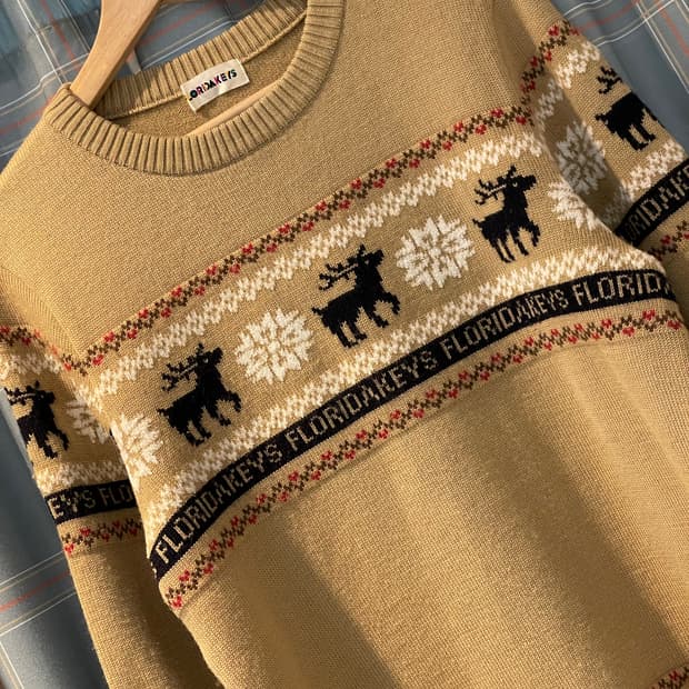 일본빈티지 모리노르딕 니트