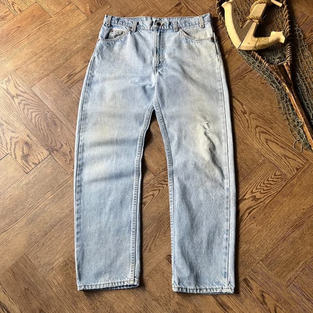 [34]90's 리바이스 505 Made in USA 연청 데님 팬츠