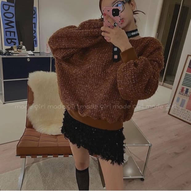 새상품 미엔느 스팽글 스커트