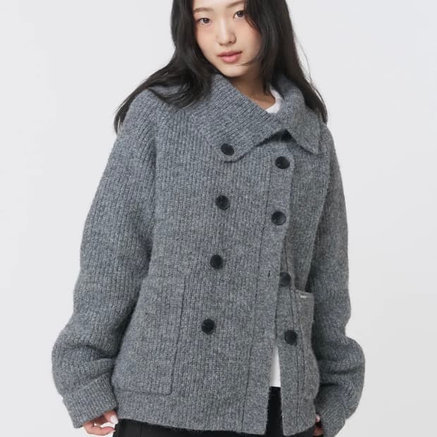 미세키서울 더블 볼드 니트 그레이 