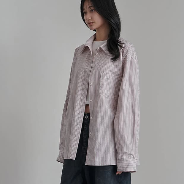 이예 스트라이프&실크 리버시블 셔츠 L사이즈