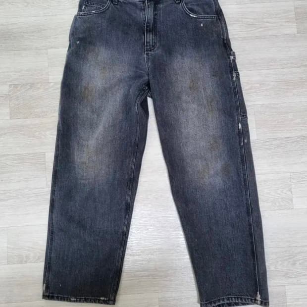 아트이프액츠 오일 워시드 데님 카펜터 팬츠 M 유즈드 블랙