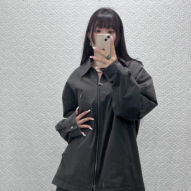 시도 빈티지 캐주얼 시크 오버핏 워크 자켓 L C13513