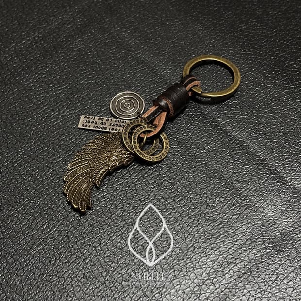 🌗 Vintage feather keyring / 빈티지 깃털 키링