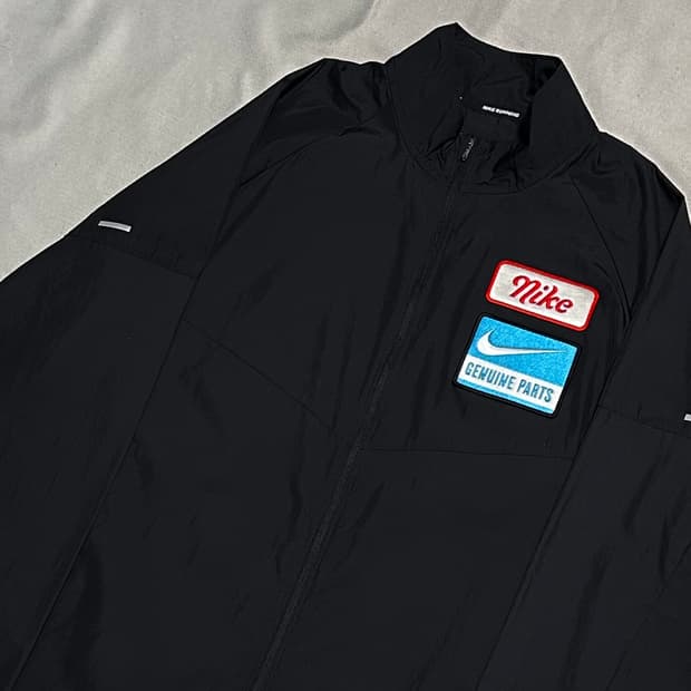 M 나이키 블랙 드라이핏 마일러 러닝 바람막이