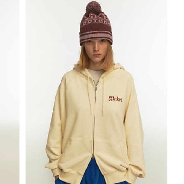Plan Zip-Up Hoodie Cream