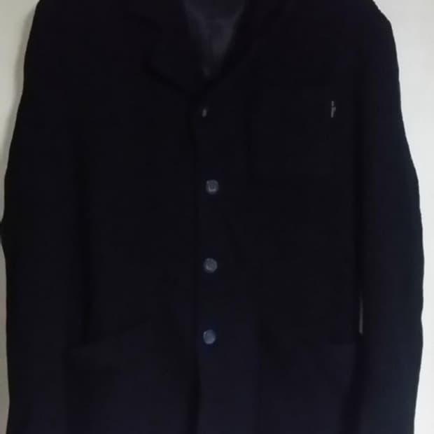 보이런던 남성 모직 마이 자켓 블랙 105 실측100