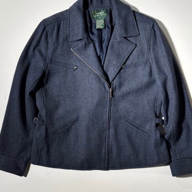 lauren ralph lauren wool motorcycle jack