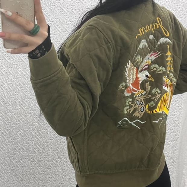 폴로 랄프로렌 스트릿 펑크 스카쟌 퀄팅 집업 자켓 L C09380