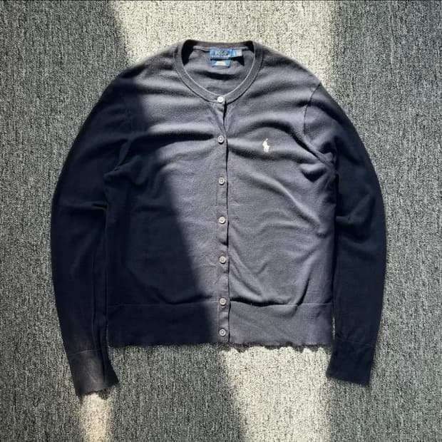 폴로 랄프로렌 피마코튼 네이비 가디건 L