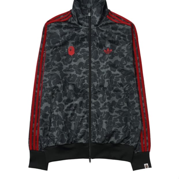 아디다스 베이프 올오버 프린트 트랙 탑 집업 블랙 KR