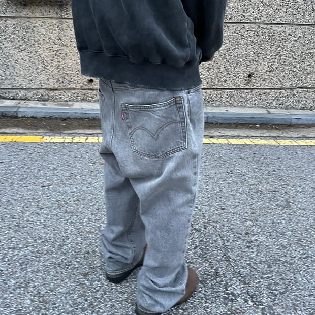 빔즈 리바이스 슈퍼와이드 데님 실버 32사이즈 택보유