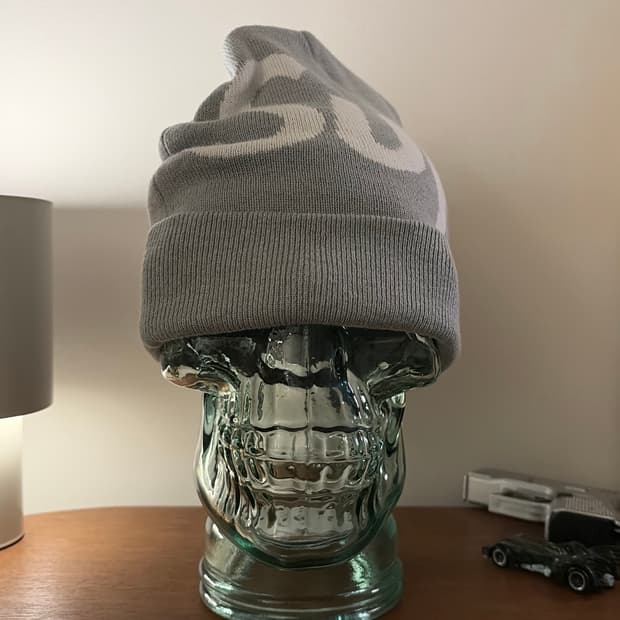 Supreme 슈프림 빅 로고 비니 헤더 그레이 