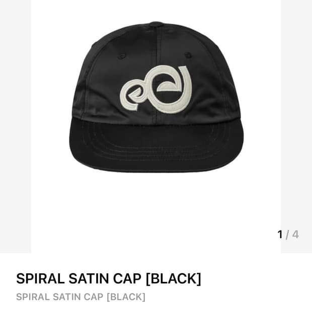 aeae SPIRAL SATIN CAP [BLACK]