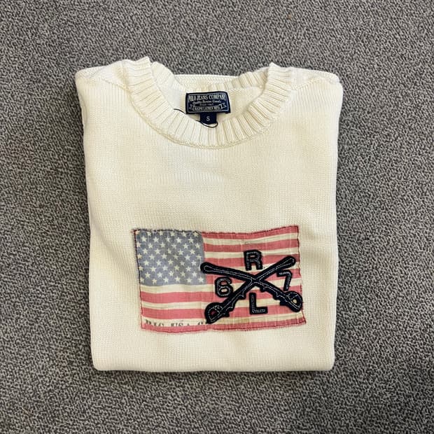 123 폴로 진스 성조기 니트