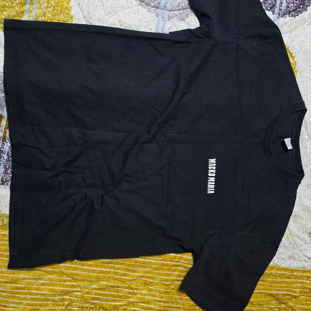 와코마리아 백로고 하프 티셔츠 블랙 XL 판매합니다