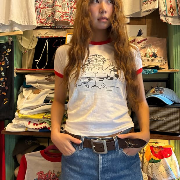 1986 Stedman Lifeguard Tiger Ringer Tee