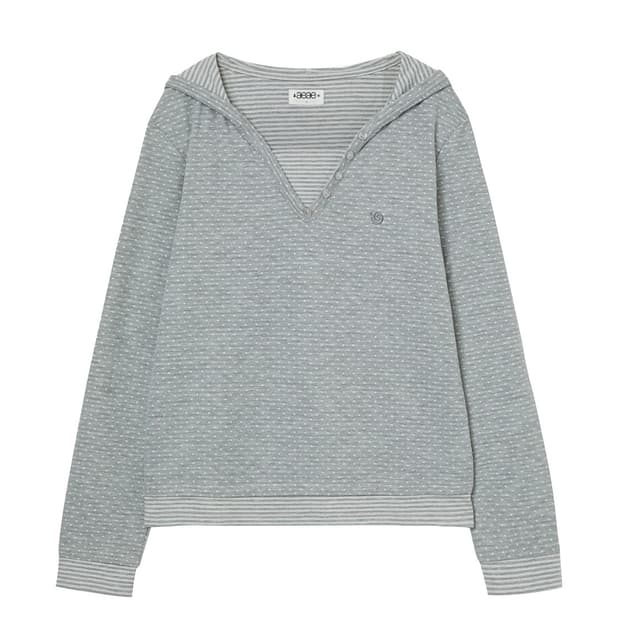 aeae 후드티 HOODED HENLEY NECK TEE