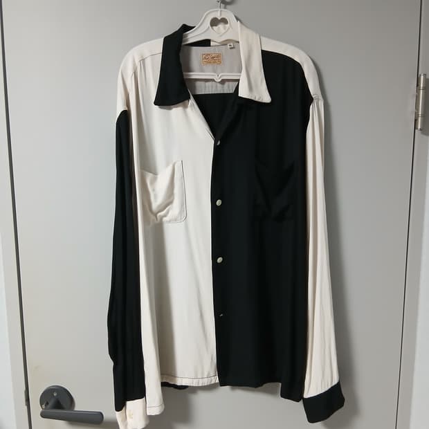 90s Style Eyes Rayon Bowling Shirt XL