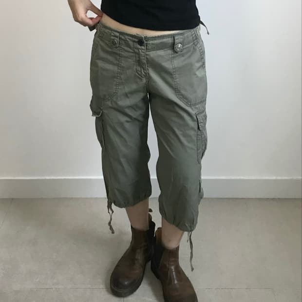 빈티지 카고 카프리 팬츠